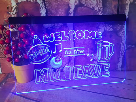 Image of Welcome to the Man Cave Illuminated Sign