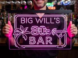 80s Bar Personalized Illuminated LED Neon Sign