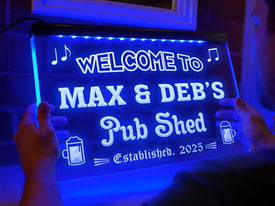 Pub Shed Personalized Illuminated LED Neon Sign