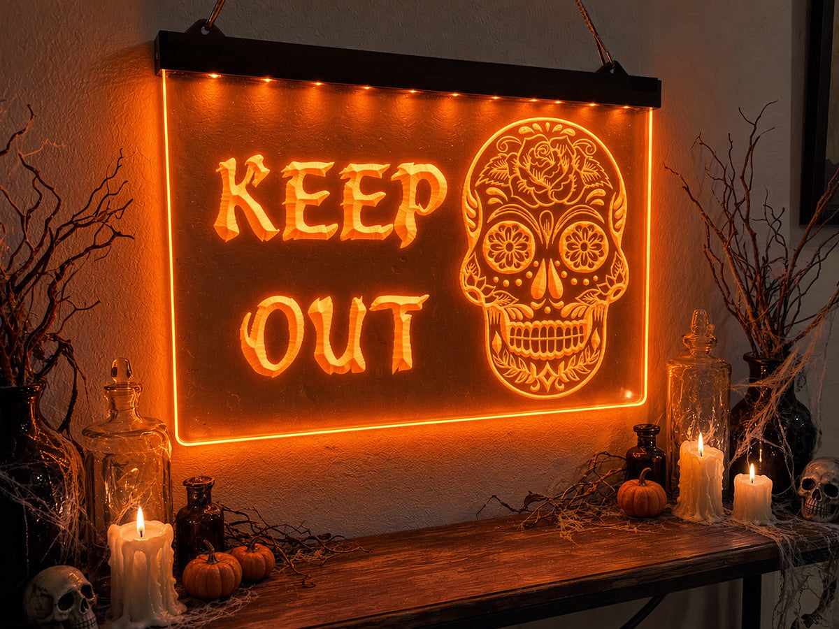Keep Out Illuminated Sign