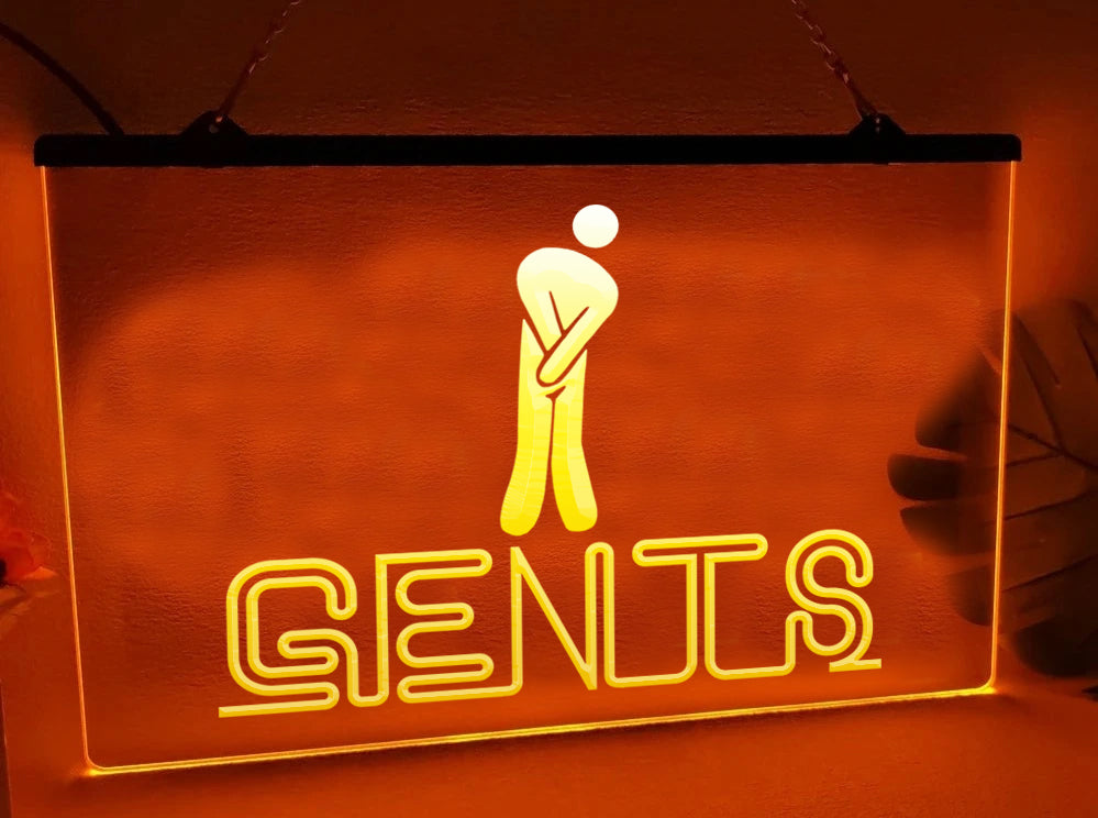 Gents Restroom Illuminated Sign