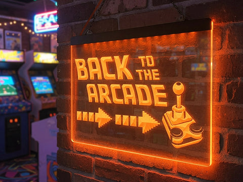 Image of Back To The Arcade Illuminated Sign