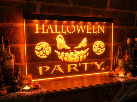Image of Halloween Party Illuminated Sign