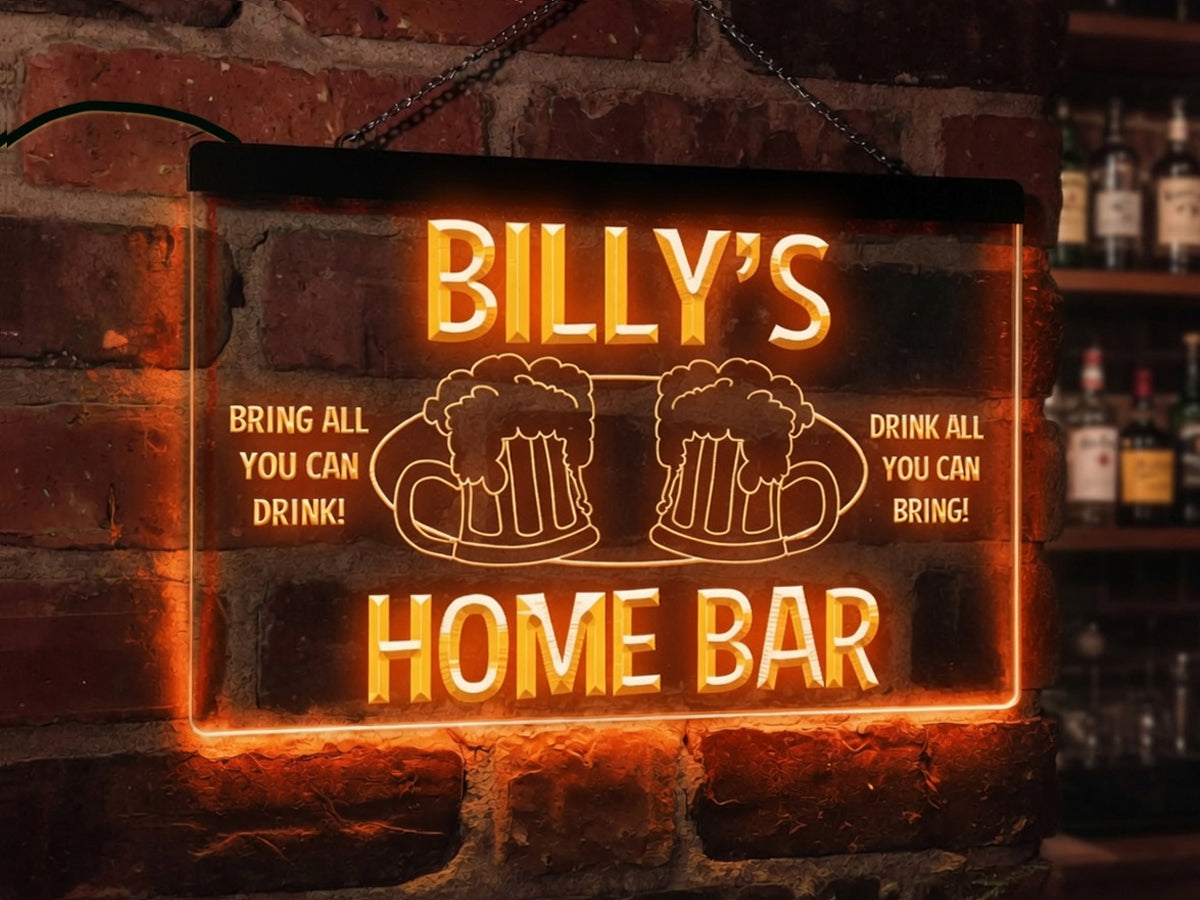 Home Bar Personalized Illuminated LED Neon Sign