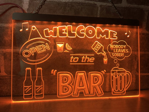 Image of Welcome to the Bar Illuminated Sign