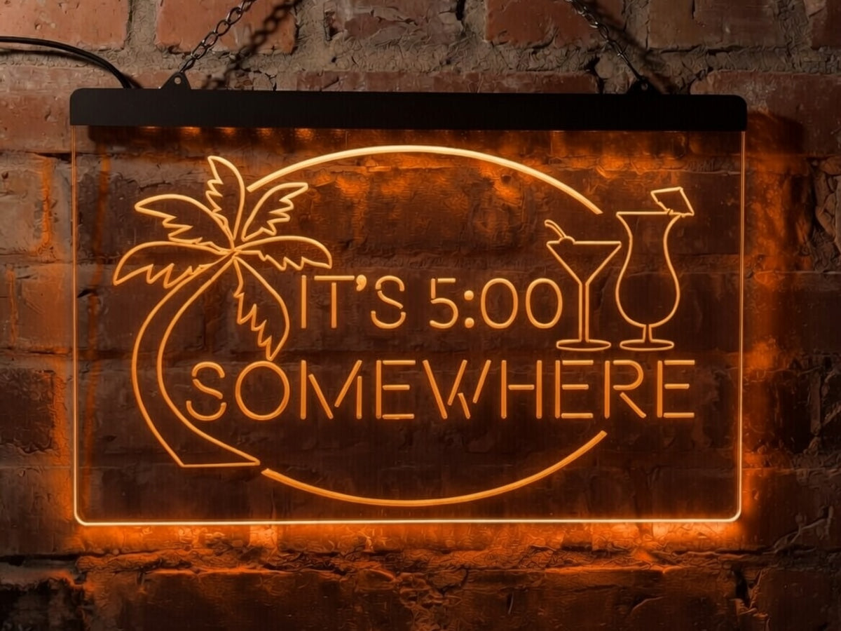 It's 5:00 Somewhere Illuminated Bar Sign