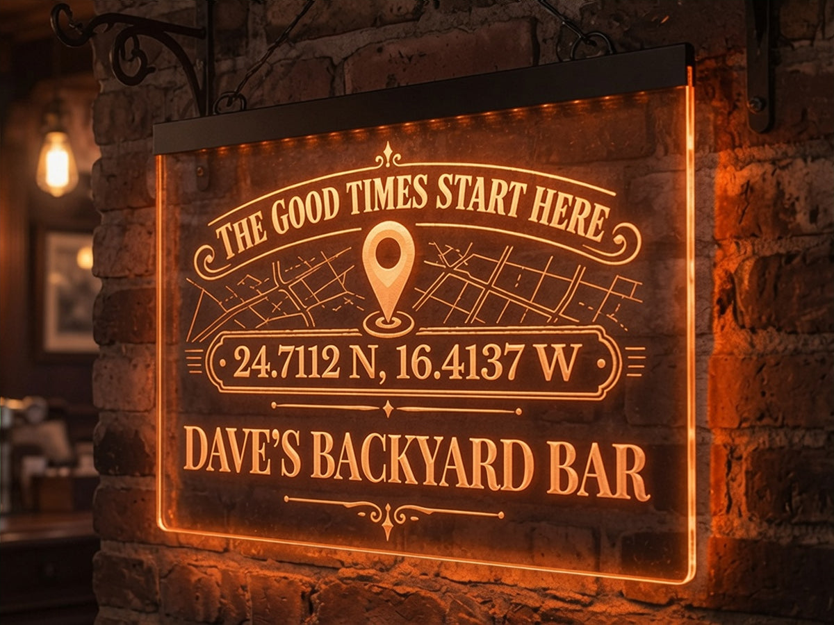 Personalized Coordinates LED Neon Sign