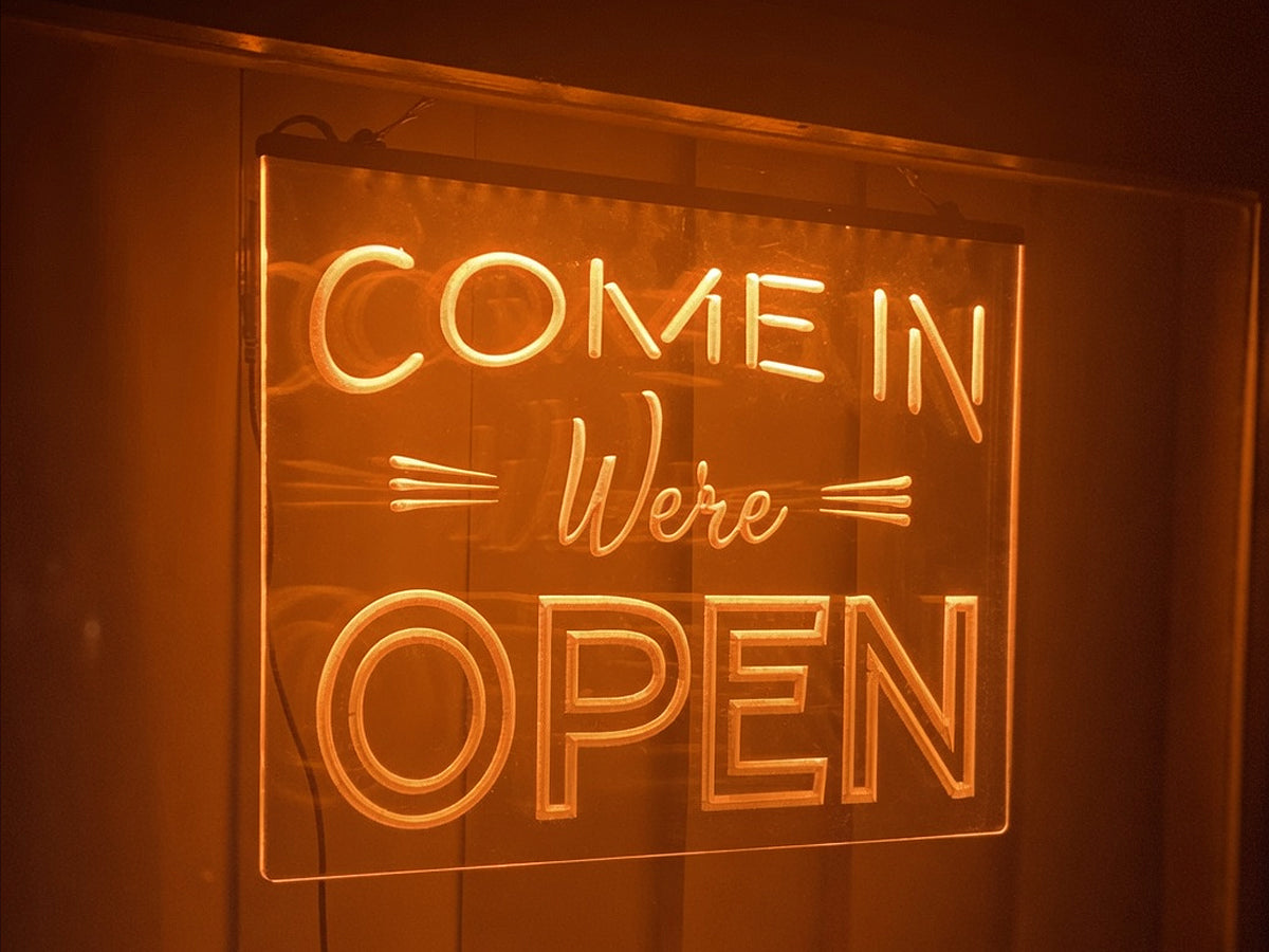 Come in We're Open Illuminated LED Neon Sign