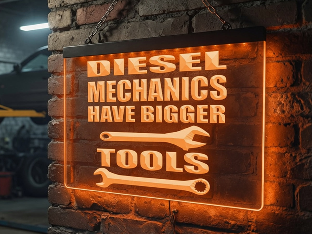 Diesel Mechanics Illuminated Sign