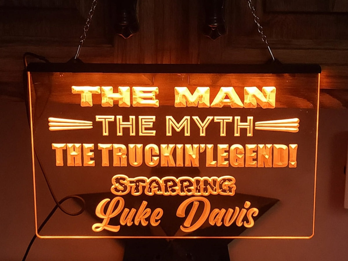 Truckin' Legend Personalized Illuminated Sign