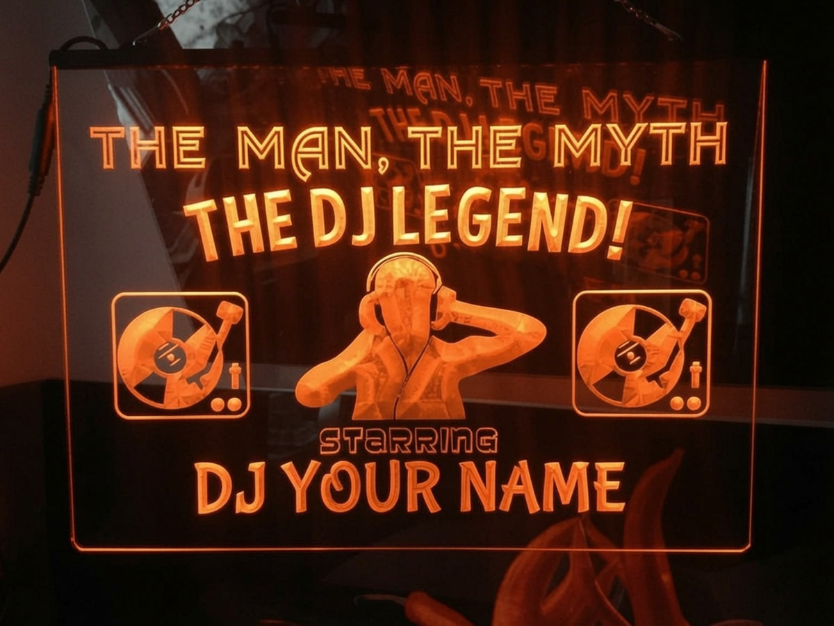 The DJ Legend Personalized Illuminated Sign