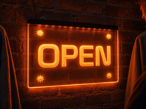 Image of Open Illuminated Sign