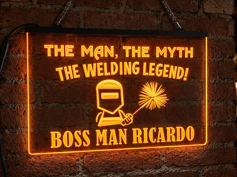 Image of Welding Legend Personalized Illuminated Sign