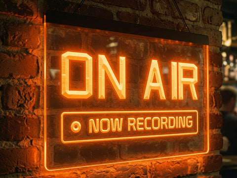 Image of On Air Now Recording Illuminated Sign