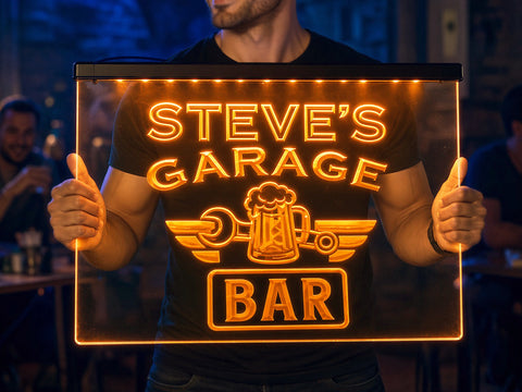 Image of Garage Bar Personalized LED Neon Sign