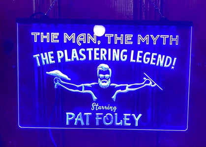 The Plastering Legend Personalized Illuminated Sign