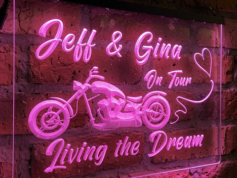 Image of Chopper on Tour Personalized Illuminated Sign