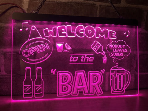 Image of Welcome to the Bar Illuminated Sign