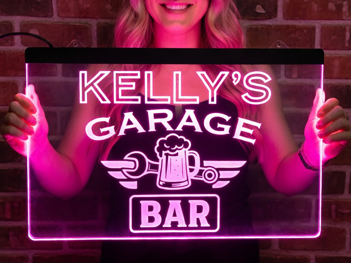 Garage Bar Personalized LED Neon Sign
