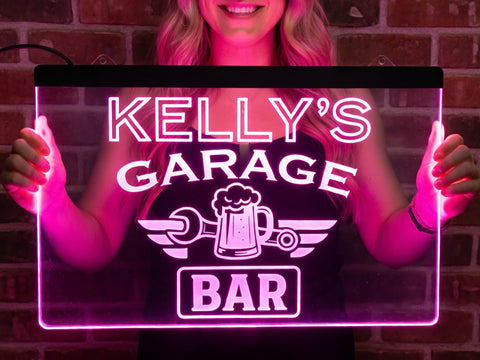 Image of Garage Bar Personalized LED Neon Sign