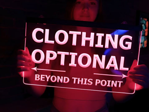 Image of Clothing Optional Illuminated Sign