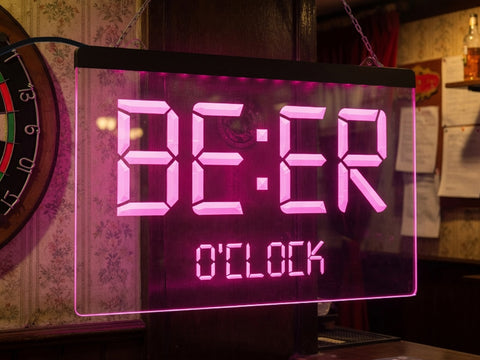 Image of Beer O'clock Illuminated Bar Sign