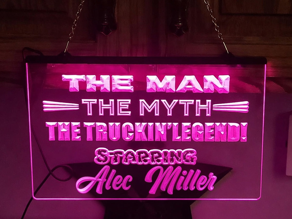 Truckin' Legend Personalized Illuminated Sign