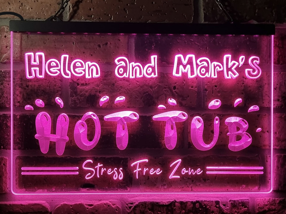 Hot Tub Personalized Illuminated Sign