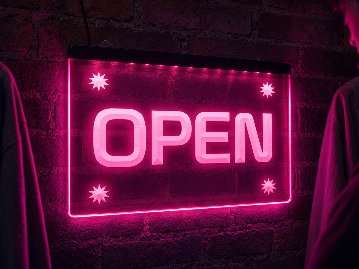 Open Illuminated Sign