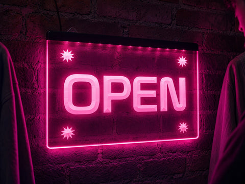Image of Open Illuminated Sign