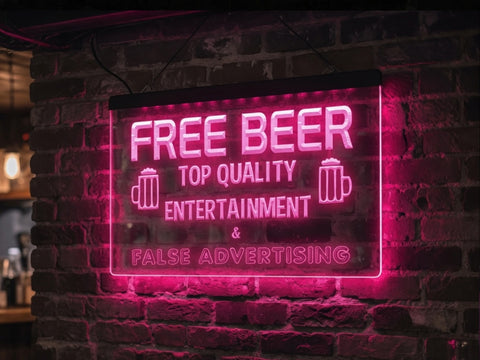 Image of Free Beer Funny Illuminated Sign