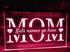 Mom and Kids Personalized LED Neon Illuminated Sign