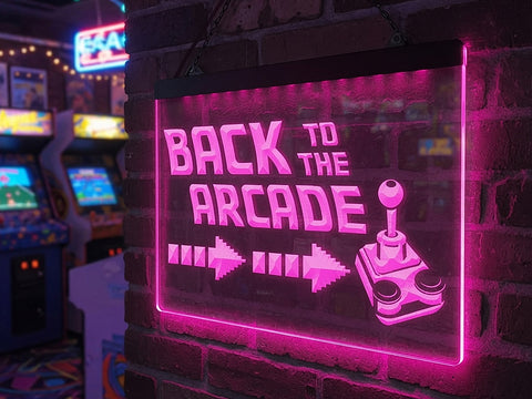 Image of Back To The Arcade Illuminated Sign