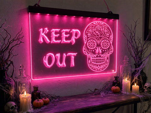 Image of Keep Out Illuminated Sign