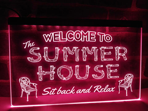 Image of Welcome to the Summer House Illuminated Sign