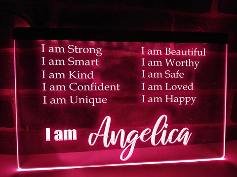 Image of Positive Affirmations Personalized LED Neon Sign