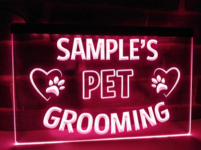 Pet Grooming LED Neon Illuminated Sign