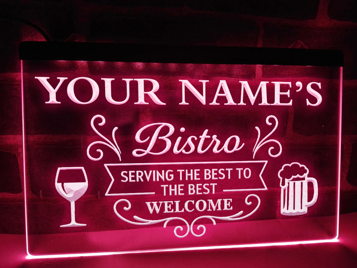 Bistro Personalized LED Neon Sign