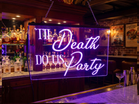 Image of 'Til Death Do Us Party Illuminated Sign