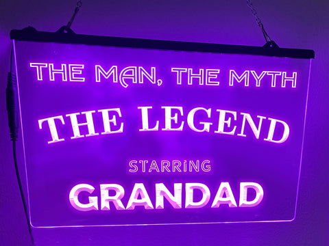 Image of Grandad Legend Illuminated LED Neon Sign