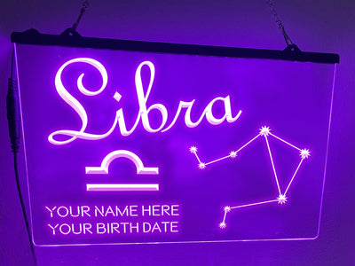 Libra Astrology Illuminated Sign