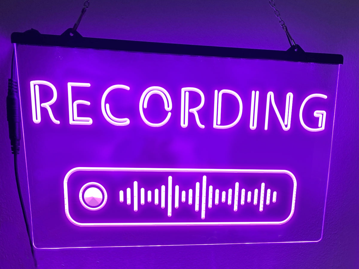 Recording LED Neon Illuminated Sign