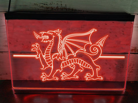 Image of Welsh Dragon Illuminated Sign