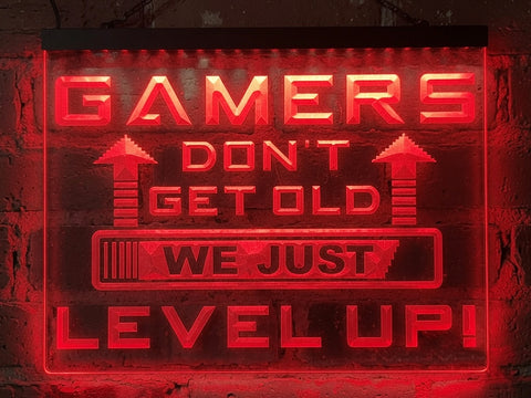 Image of Gamers Don't Get Old Illuminated Sign
