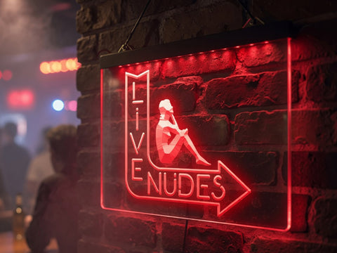 Image of Live Nudes Illuminated Sign
