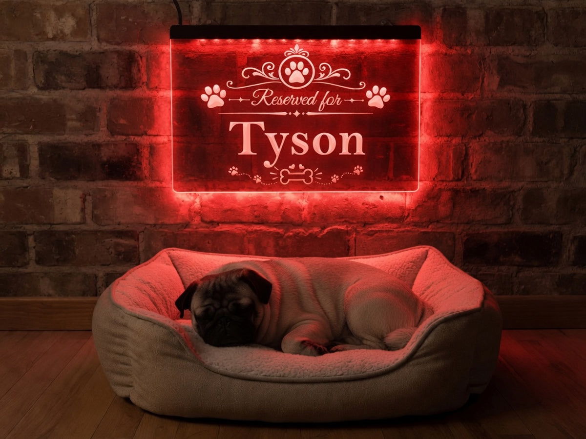 Personalized Reserved For Dog LED Neon Sign