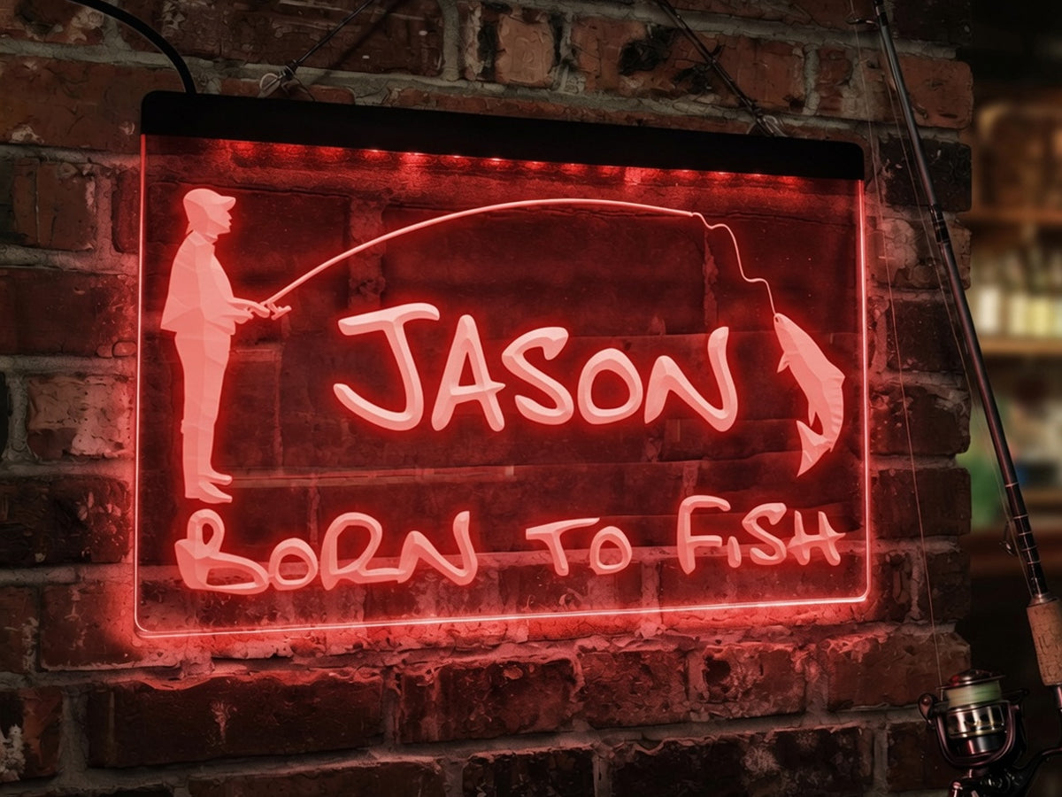 Born to Fish Personalized illuminated Sign