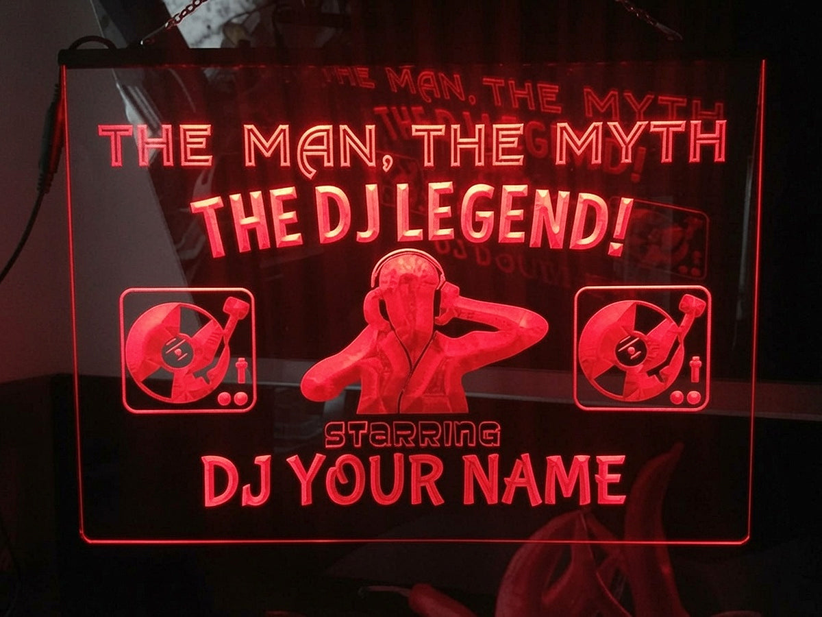 The DJ Legend Personalized Illuminated Sign