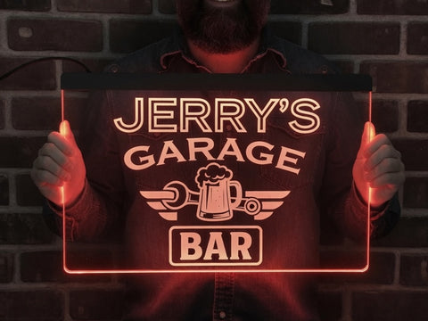 Image of Garage Bar Personalized LED Neon Sign