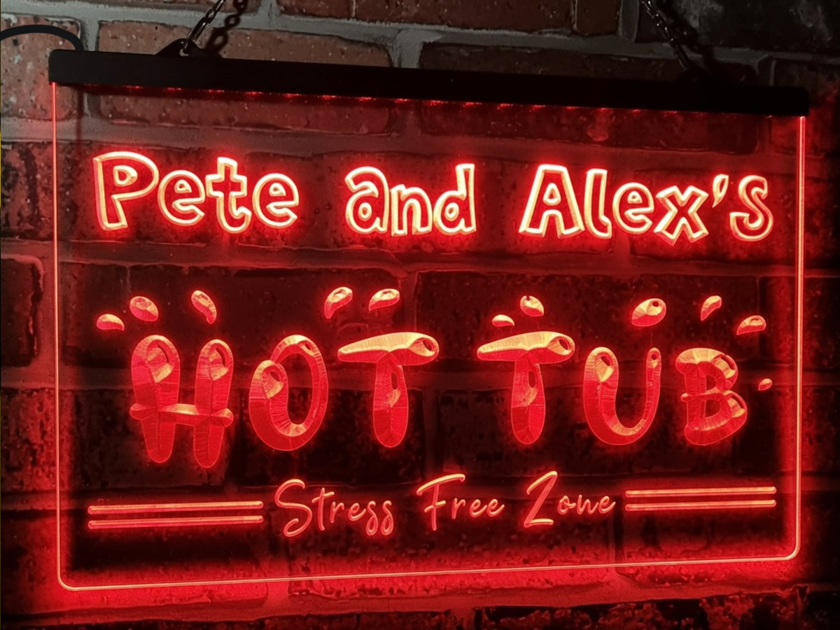 Hot Tub Personalized Illuminated Sign